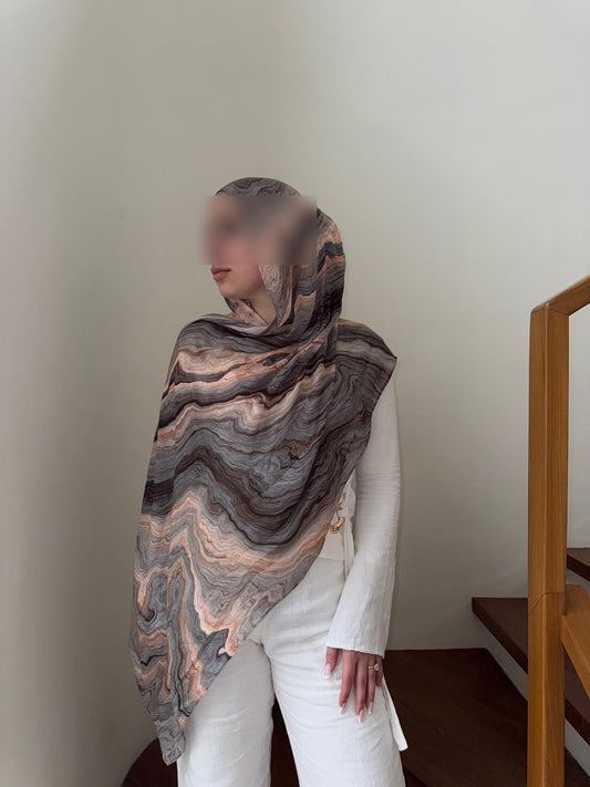 'Sandstone' Printed Modal Hijab