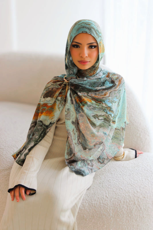 'Oasis' Printed Modal Hijab