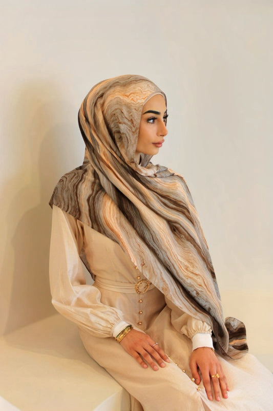 'Sandstone' Printed Modal Hijab